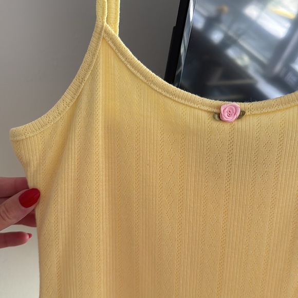 Edikted Yellow Ribbed Ruched Mini Dress - Picture 5 of 6